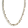 Pre-owned 750 yellow gold necklace with cultured pearls - view V1