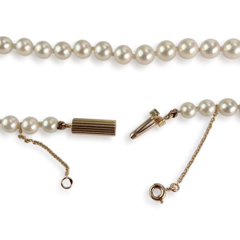 Collier d'occasion or 750 jaune perles de culture - vue 3