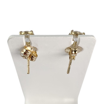 Boucles d'oreilles d'occasion or 750 jaune zirconia