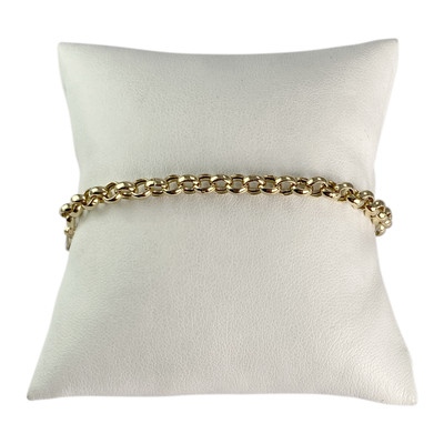 Bracelet d'occasion or 750 jaune maille jaseron - vue 1