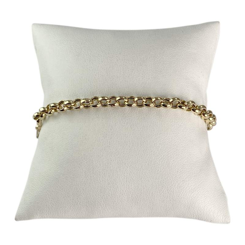 Bracelet d'occasion or 750 jaune maille jaseron - vue 1