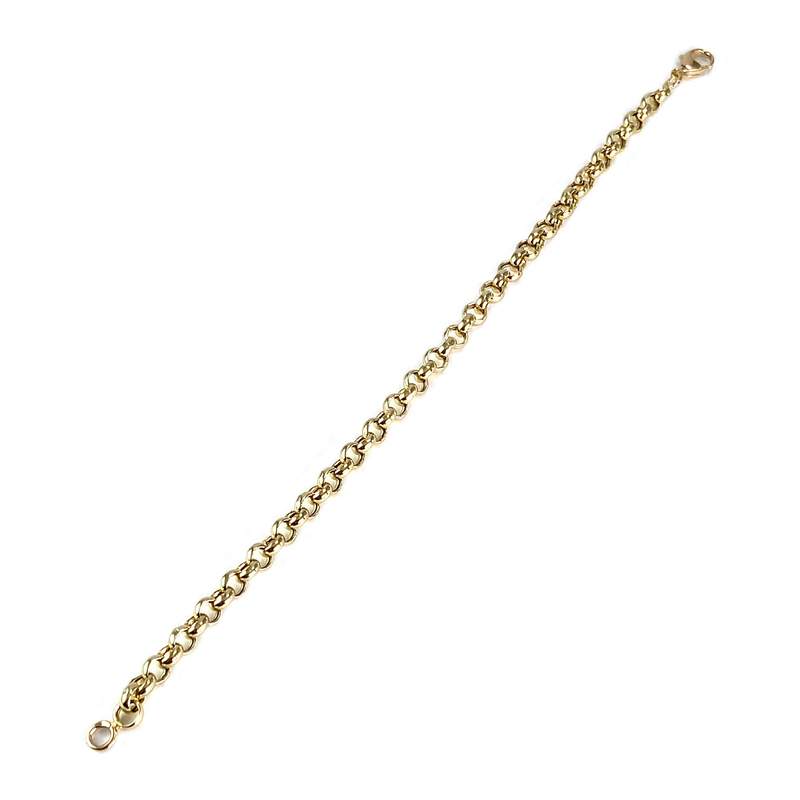 Bracelet d'occasion or 750 jaune maille jaseron - vue 2