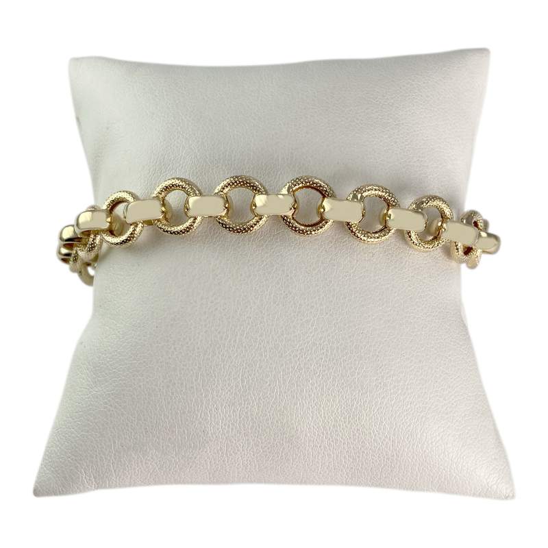 Bracelet d'occasion or 750 jaune maille jaseron - vue 1