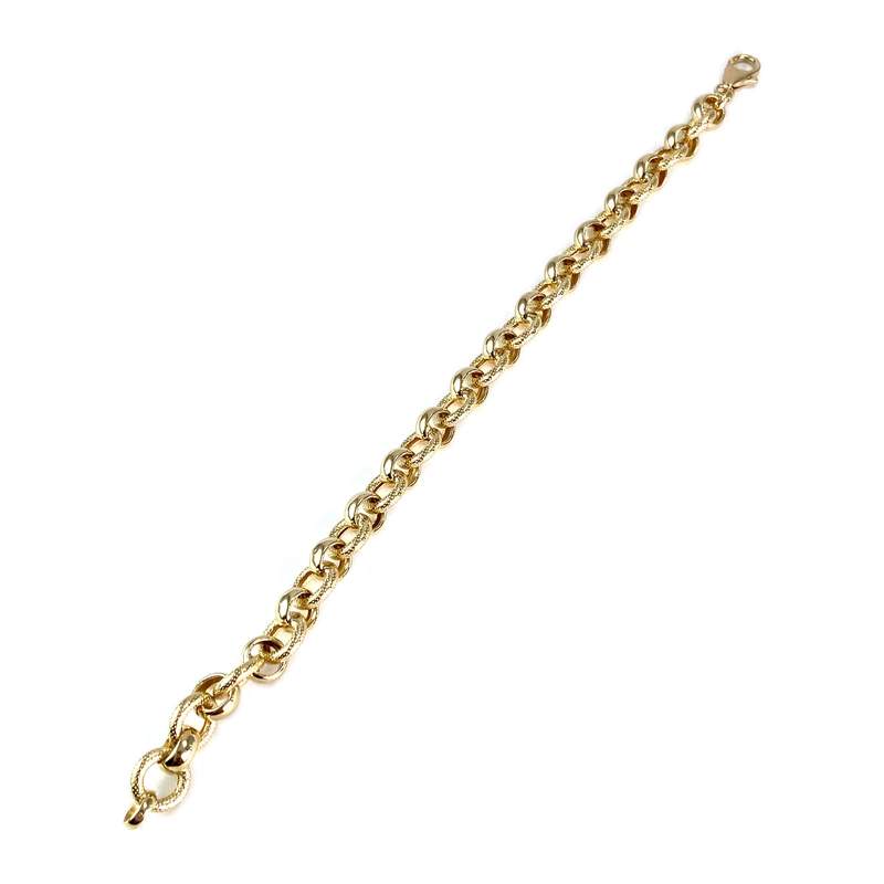 Bracelet d'occasion or 750 jaune maille jaseron - vue 2