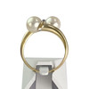 Bague d'occasion 2 ors 750 perles de culture - vue V3