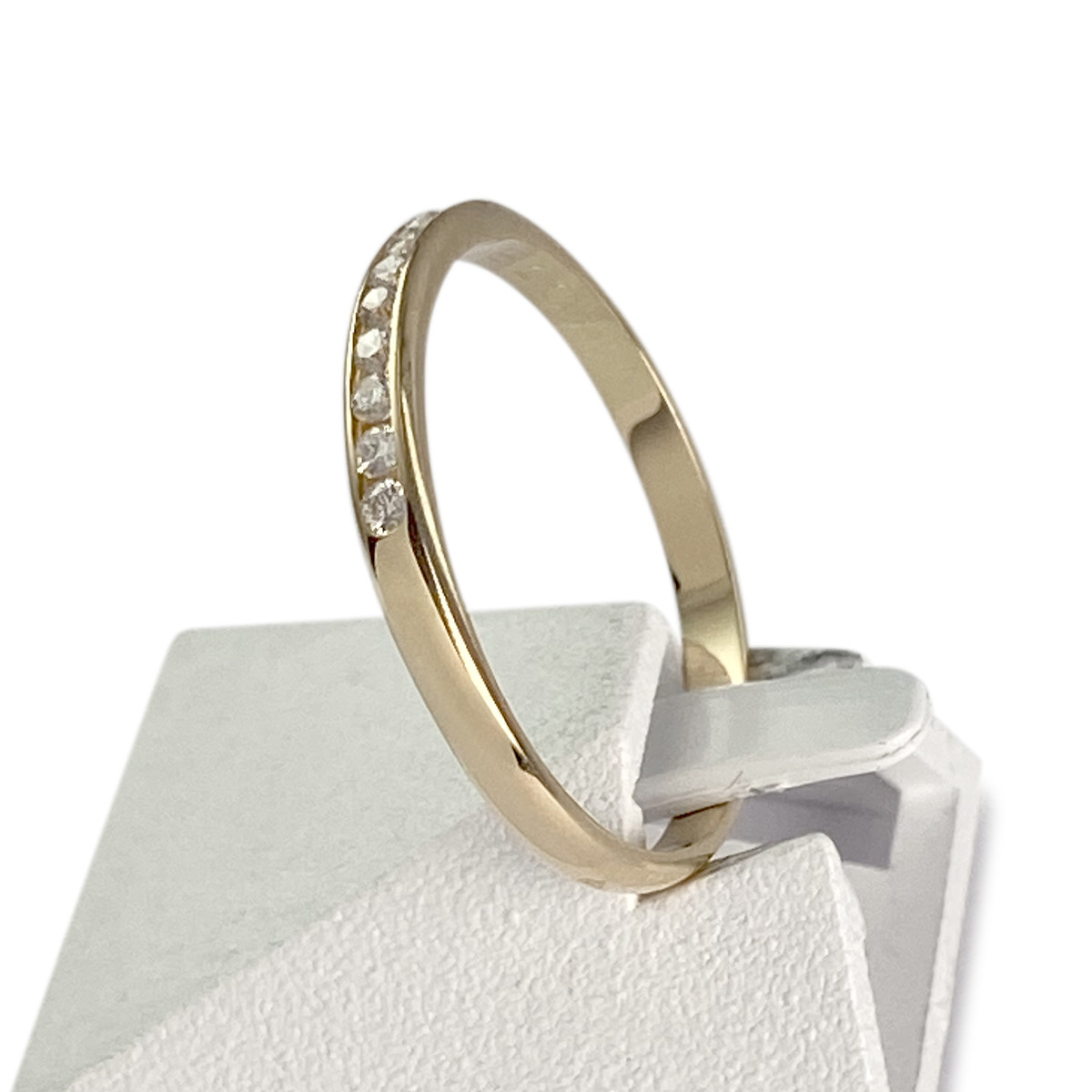 Tweedehands gouden ring 750 gele diamanten - bekijk 2