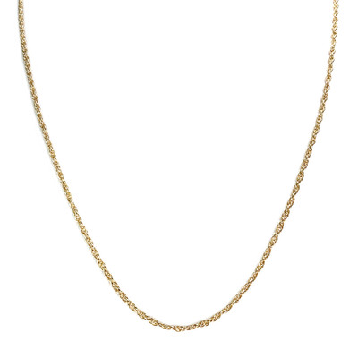 Used 750 yellow gold chain with decorative links, 47 cm