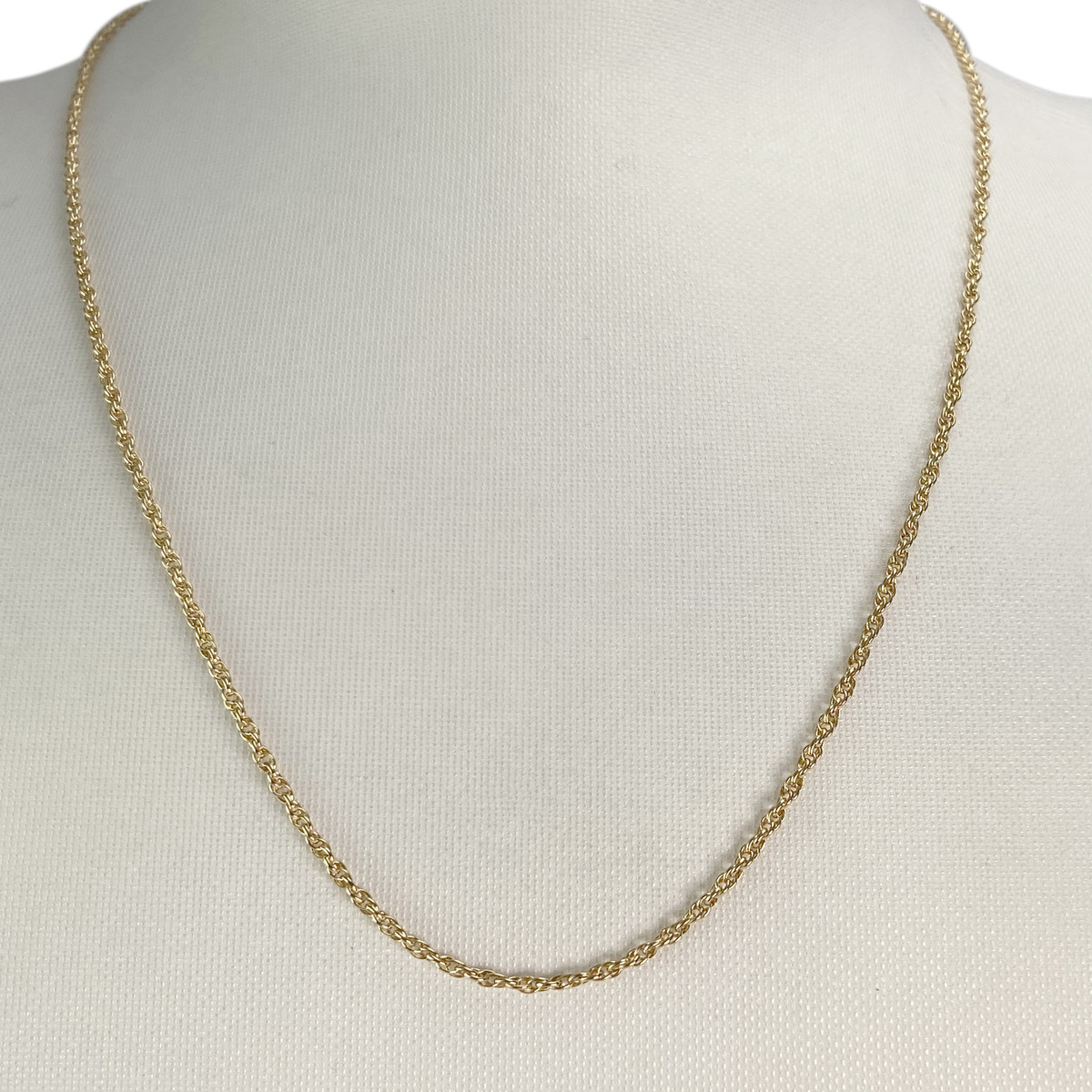 Used 14K yellow gold chain with decorative links, 47 cm - view 2