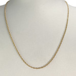 Used 14K yellow gold chain with decorative links, 47 cm - view 2