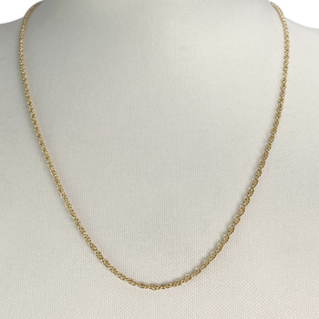 Used 750 yellow gold chain with decorative links, 47 cm