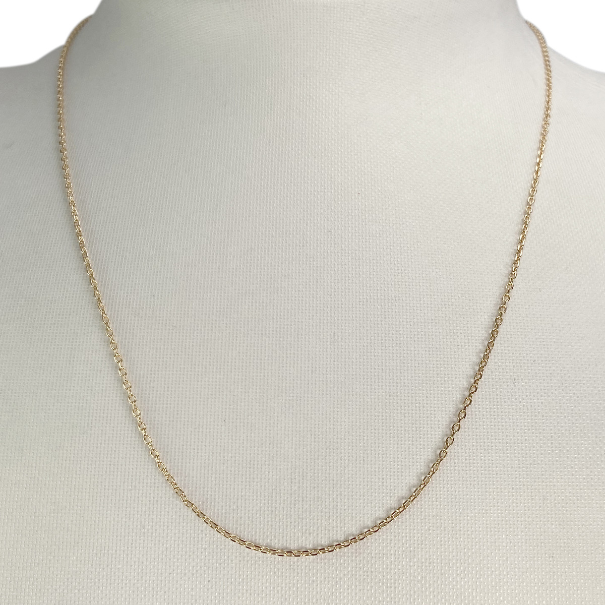 Chaîne d'occasion or 750 jaune maille forçat 45 cm - vue 2