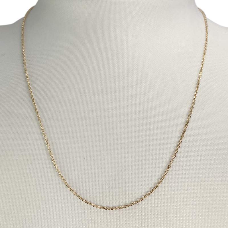 Chaîne d'occasion or 750 jaune maille forçat 45 cm - vue 2