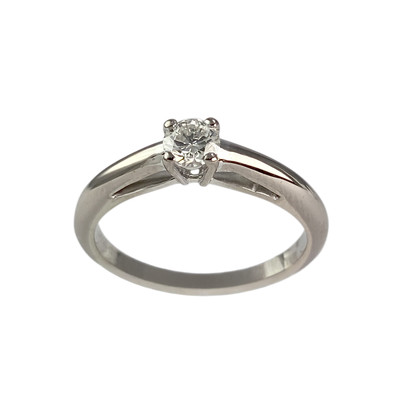 Solitaire MAUBOUSSIN d'occasion or 750 blanc diamant - vue 1