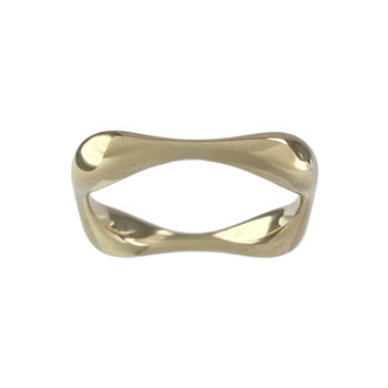 Bague d'occasion or 585 jaune carrée