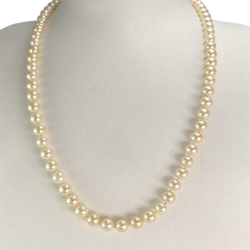 Collier d'occasion or 750 jaune perles de culture du Japon - vue 2