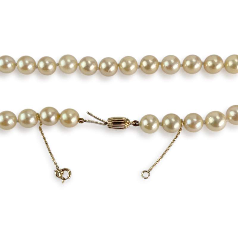 Collier d'occasion or 750 jaune perles de culture du Japon - vue 3