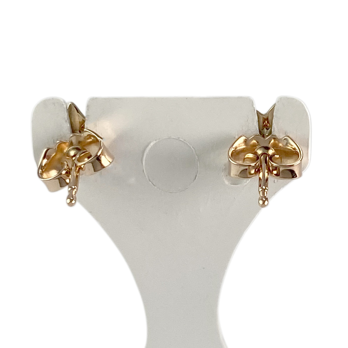 Boucles d'oreilles d'occasion or 750 jaune fleur - vue 3