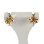 Boucles d'oreilles d'occasion or 750 jaune fleur - vue 3