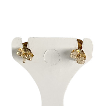 Boucles d'oreilles d'occasion or 750 jaune dauphin émeraude