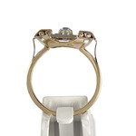Bague d'occasion or 750 jaune pierres blanches - vue 3