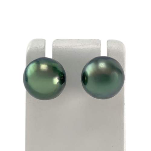 Boucles d'oreilles d'occasion argent gris perles de Tahiti