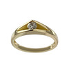 Bague d'occasion or 750 jaune diamant - vue V1