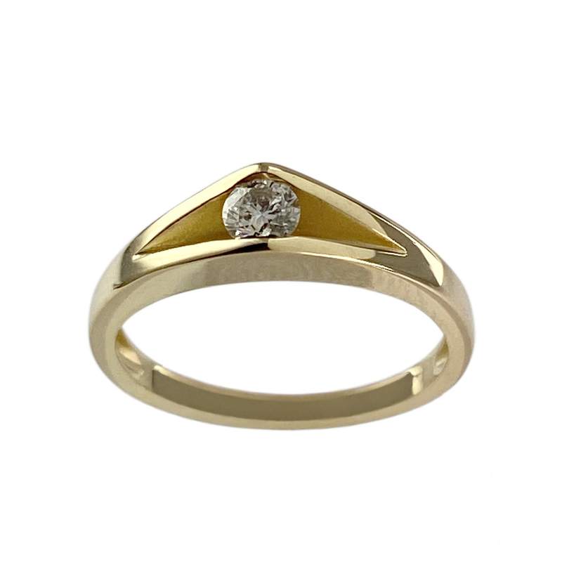 Bague d'occasion or 750 jaune diamant - vue 1