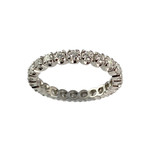 Bague d'occasion or 750 blanc diamants - vue 1
