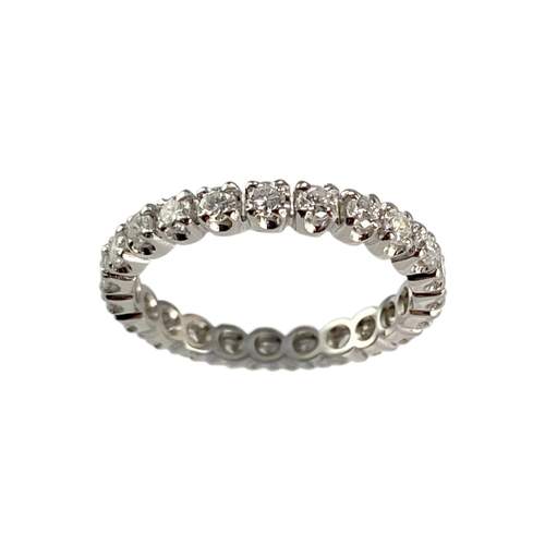 Bague d'occasion or 750 blanc diamants