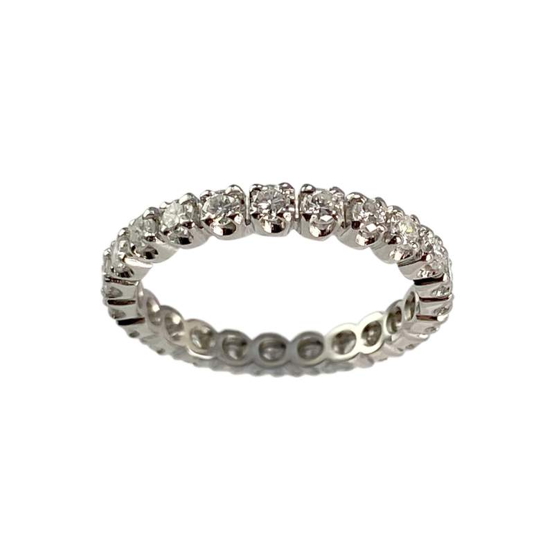 Bague d'occasion or 750 blanc diamants - vue 1