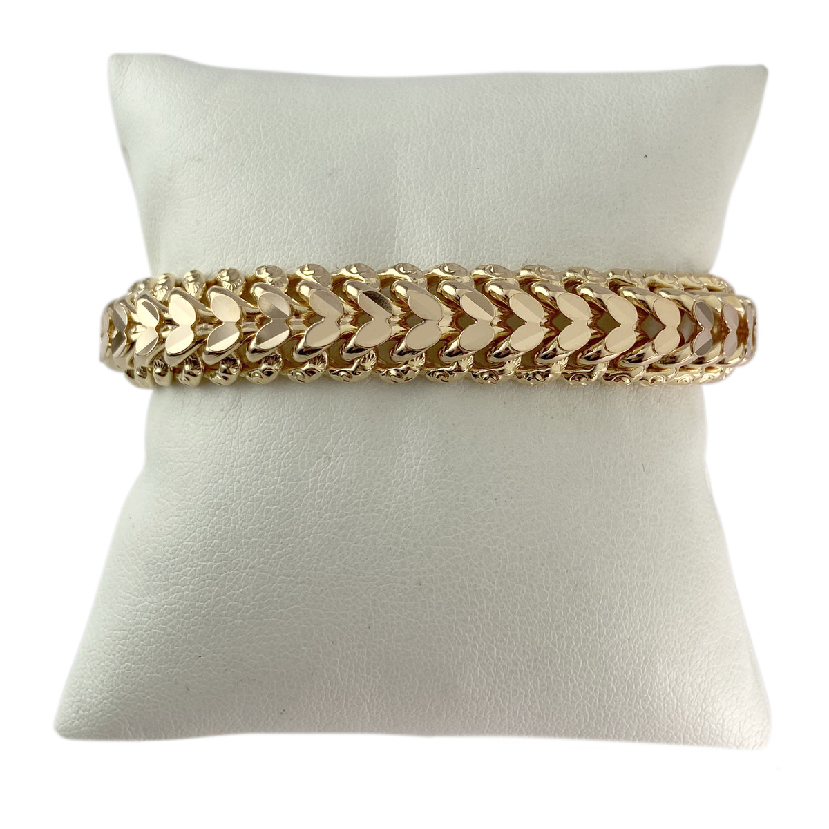 Tweedehands armband in 750 geel goud, fantasiesteek