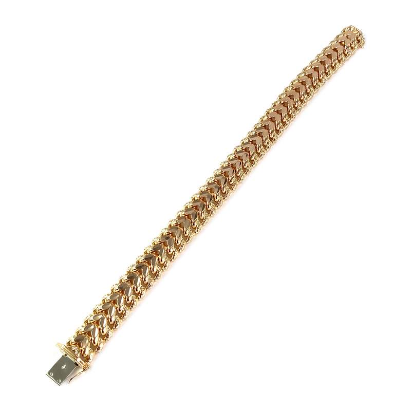 Bracelet d'occasion or 750 jaune maille fantaisie - vue 2