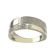 Bague d'occasion or 375 blanc diamants