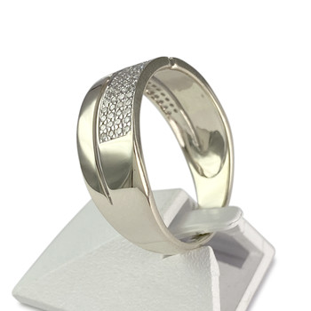 Bague d'occasion or 375 blanc diamants