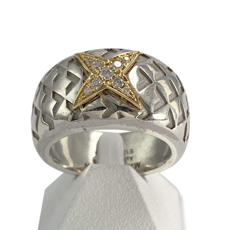 Bague MAUBOUSSIN d'occasion argent gris diamants - vue 1