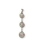 Pendentif d'occasion or 750 blanc diamant - vue 1