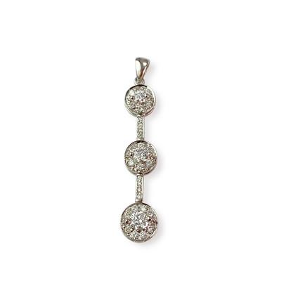 Pendentif d'occasion or 750 blanc diamant - vue 1