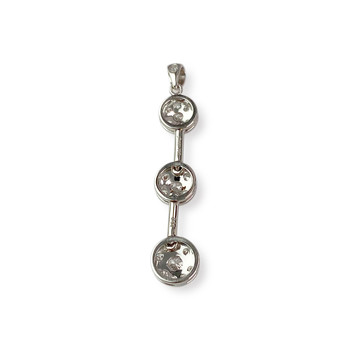 Pendentif d'occasion or 750 blanc diamant