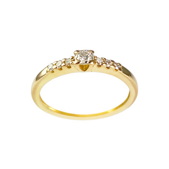 Bague d'occasion or 750 jaune diamants