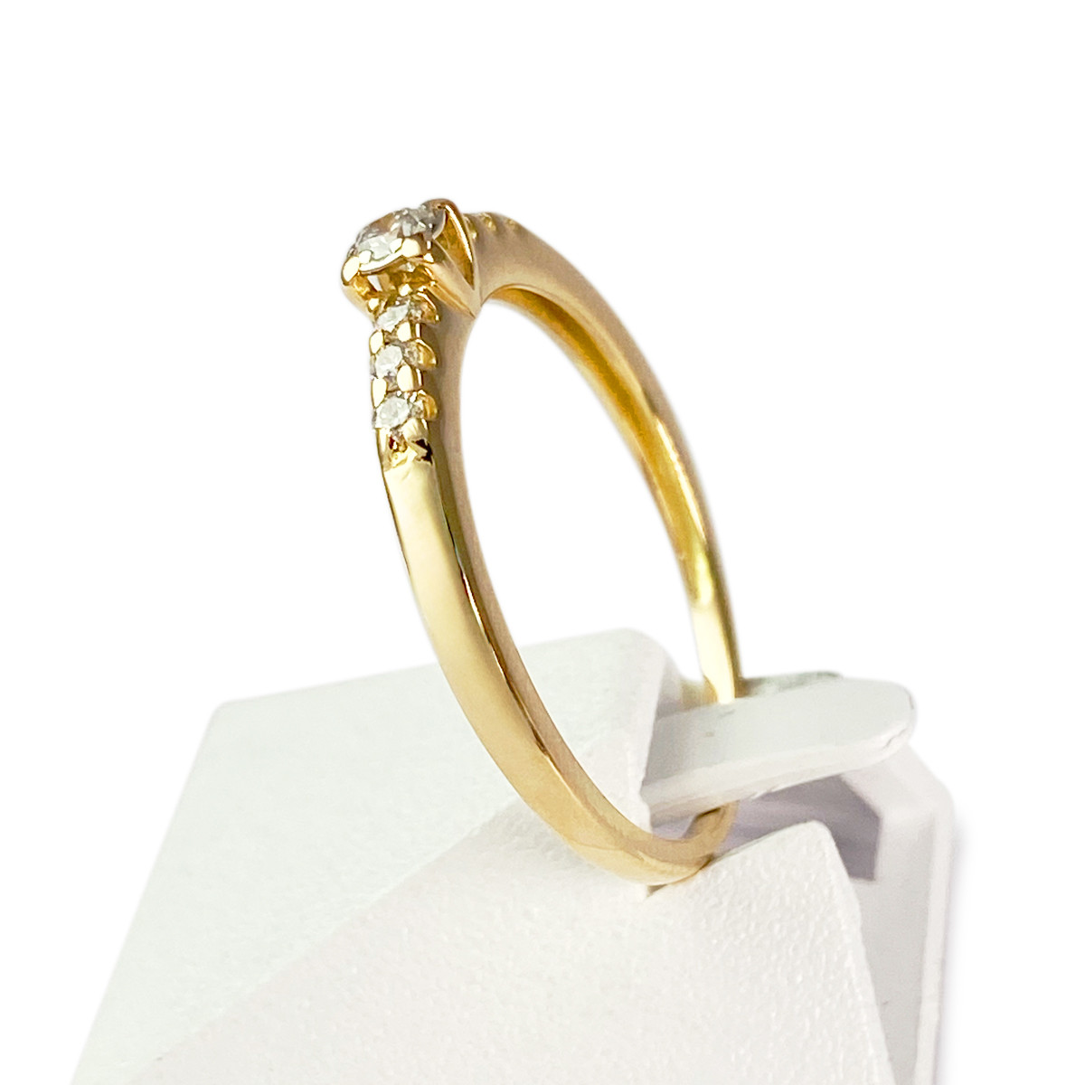 Bague d'occasion or 750 jaune diamants - vue 2