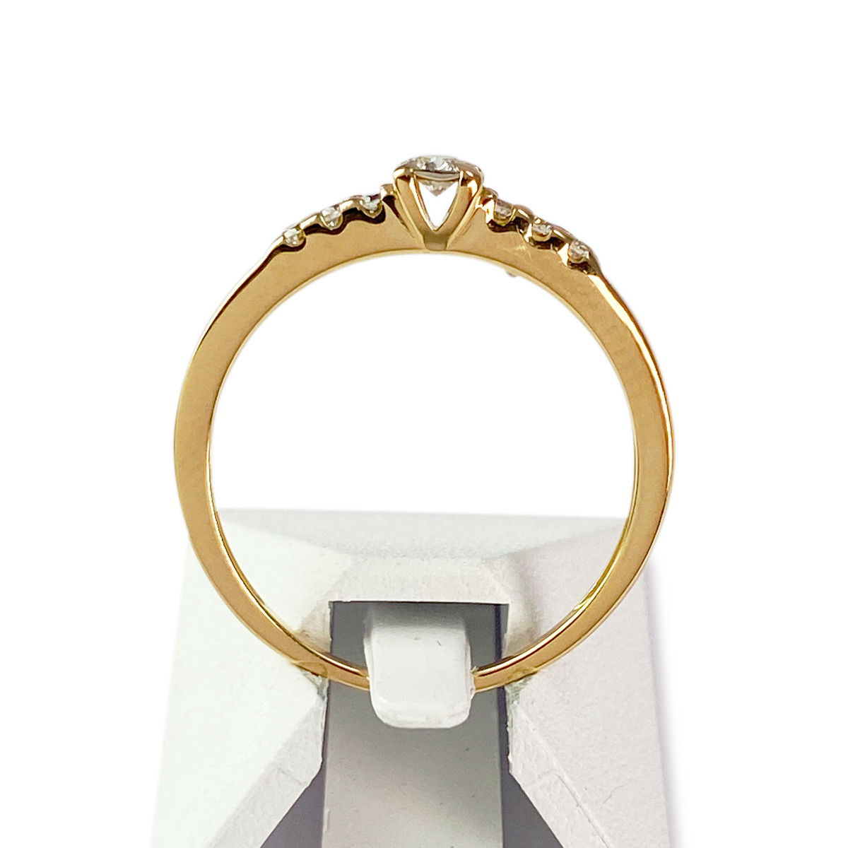 Bague d'occasion or 750 jaune diamants - vue 3