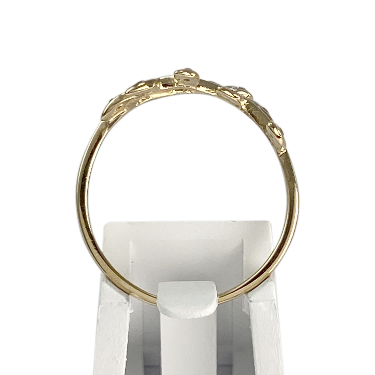 Second hand gold ring 750 yellow diamonds - view 3