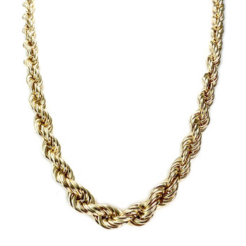 Pre-owned 750 yellow gold twisted chain necklace