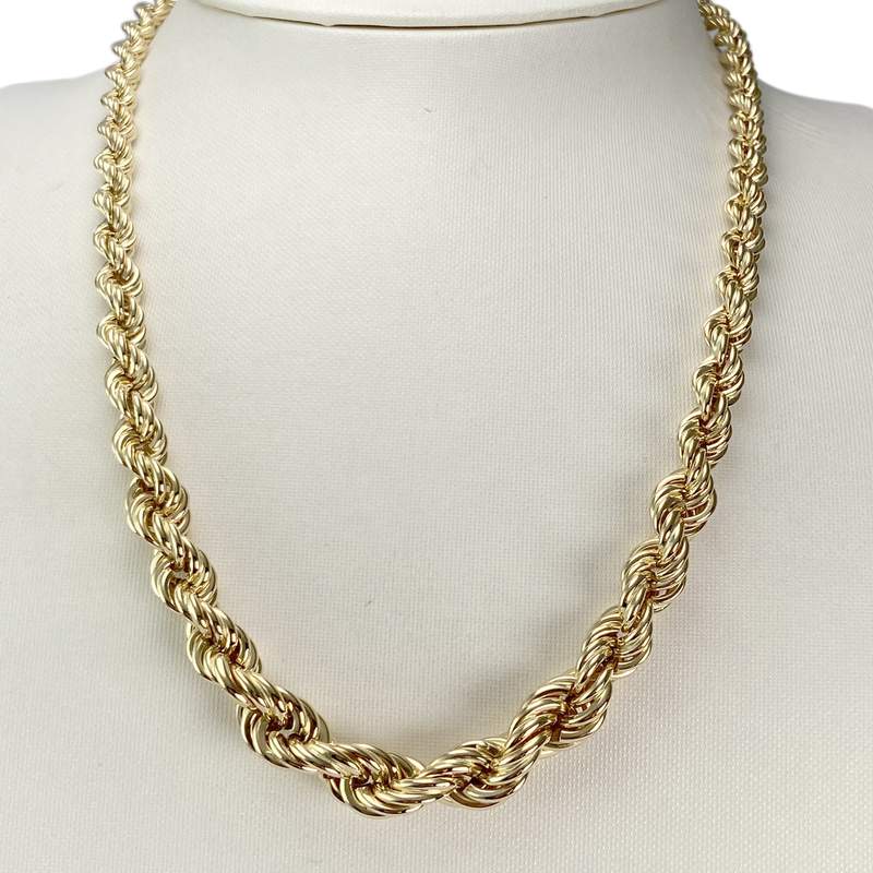Collier d'occasion or 750 jaune maille torsadée - vue 2