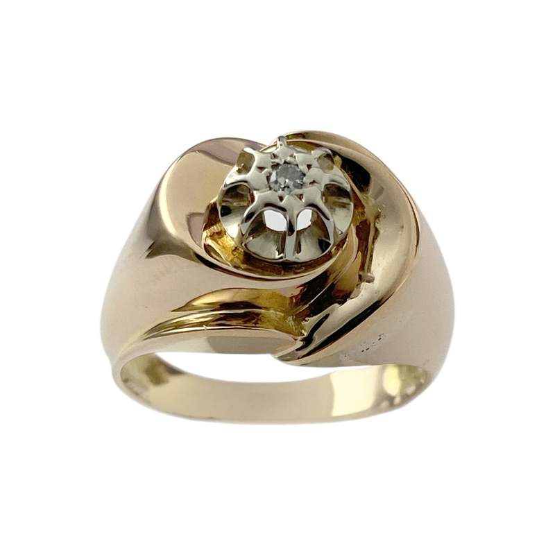 Bague d'occasion or 750 jaune diamant - vue 1