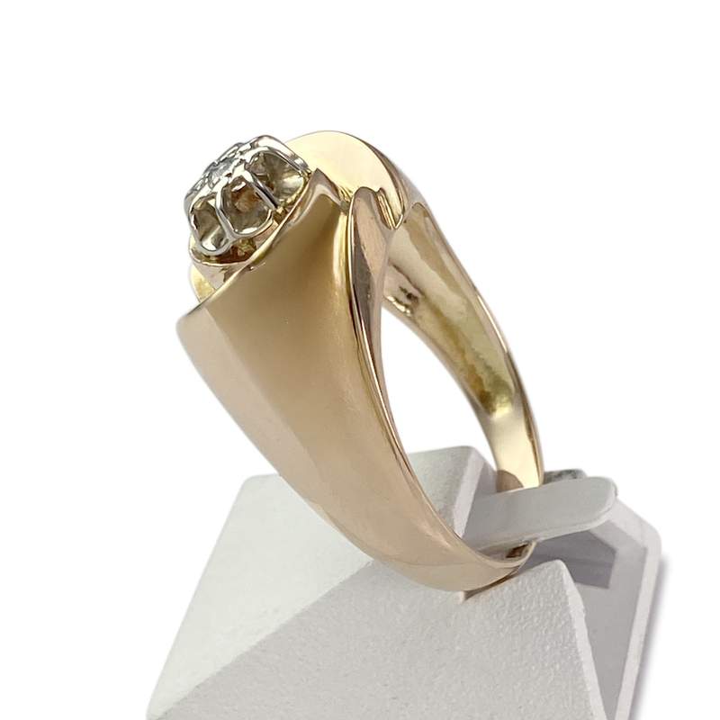 Bague d'occasion or 750 jaune diamant - vue 2