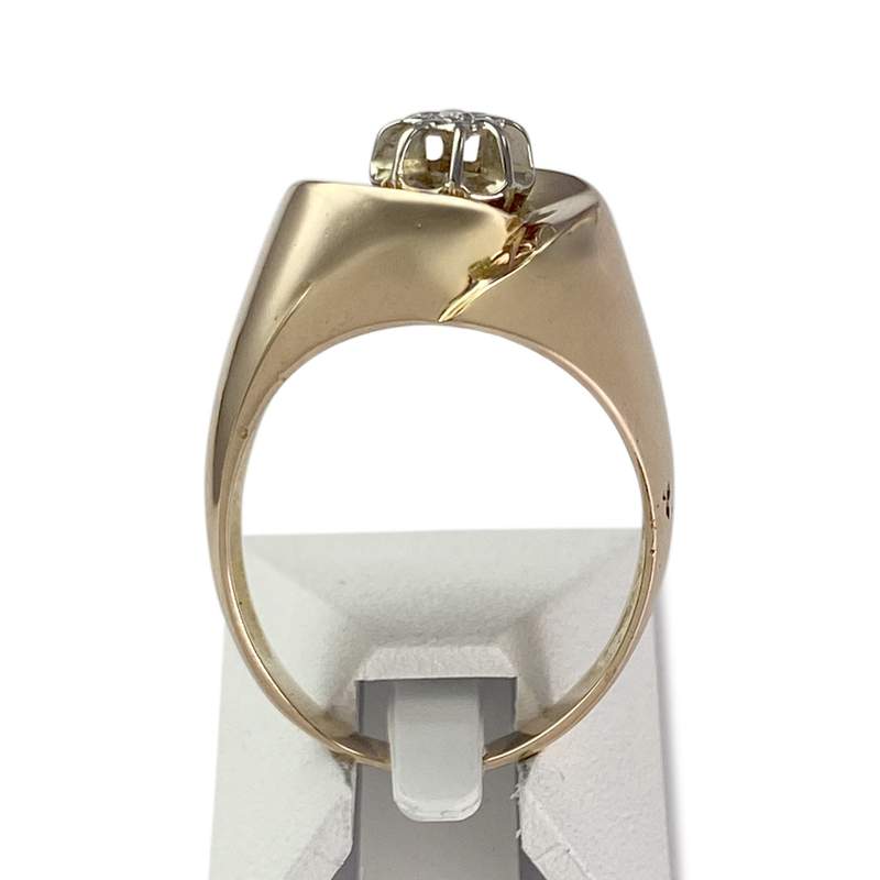 Bague d'occasion or 750 jaune diamant - vue 3