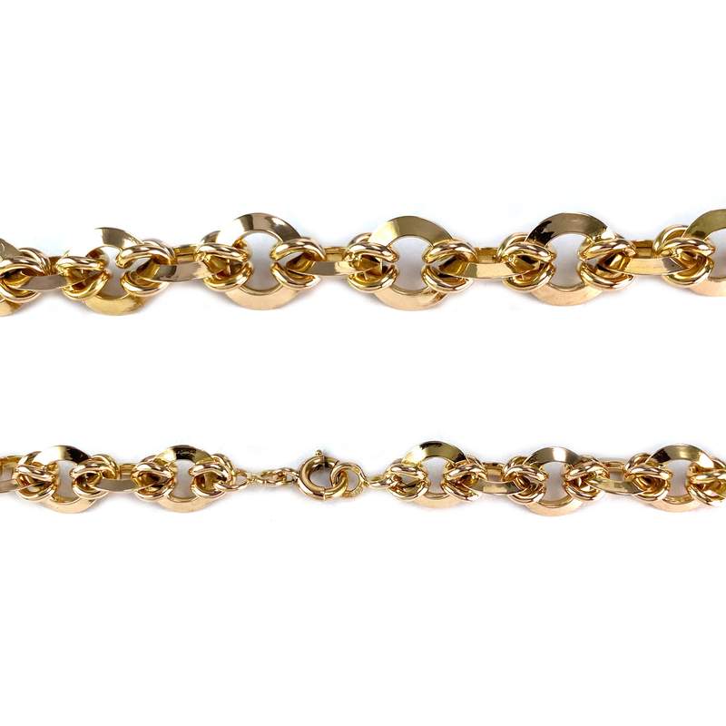 Collier d'occasion or 750 jaune maille fantaisie - vue 3