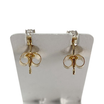 Boucles d'oreilles d'occasion or 750 2 tons diamants