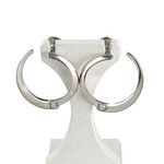 Créoles GAREL d'occasion or 750 blanc diamants - vue 1